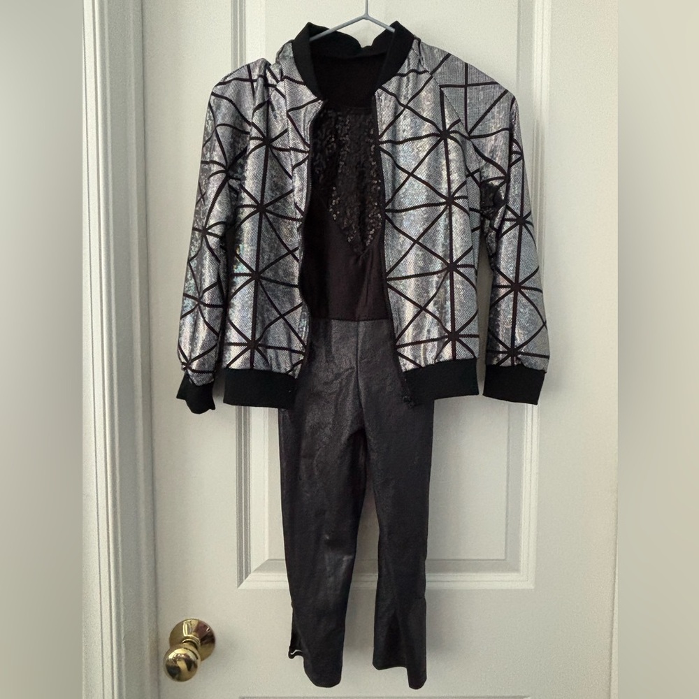 Geometric Silver and Black Hip Hop Costume